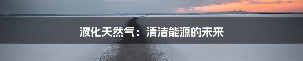 液化天然气：清洁能源的未来