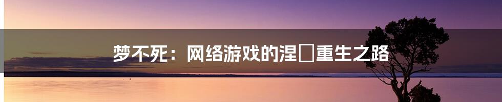 梦不死：网络游戏的涅槃重生之路