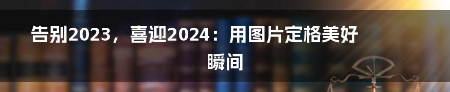 告别2023，喜迎2024：用图片定格美好瞬间