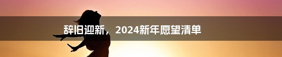 辞旧迎新，2024新年愿望清单