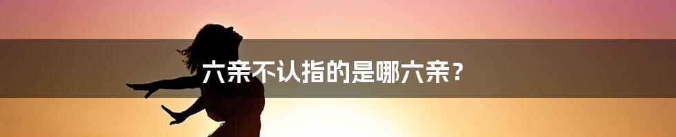 六亲不认指的是哪六亲？