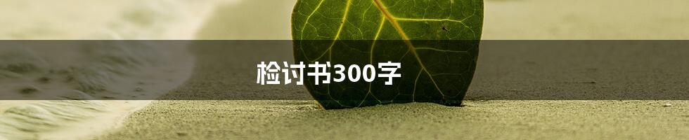 检讨书300字