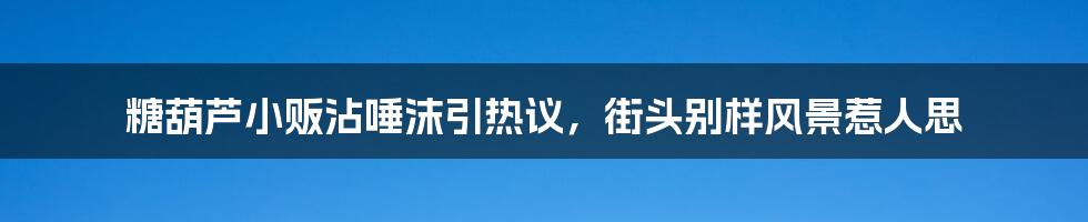 糖葫芦小贩沾唾沫引热议，街头别样风景惹人思