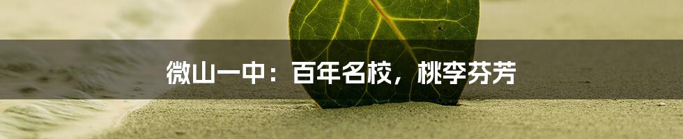 微山一中：百年名校，桃李芬芳