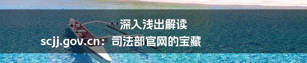 深入浅出解读 scjj.gov.cn：司法部官网的宝藏