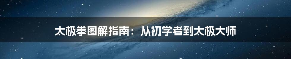 太极拳图解指南：从初学者到太极大师