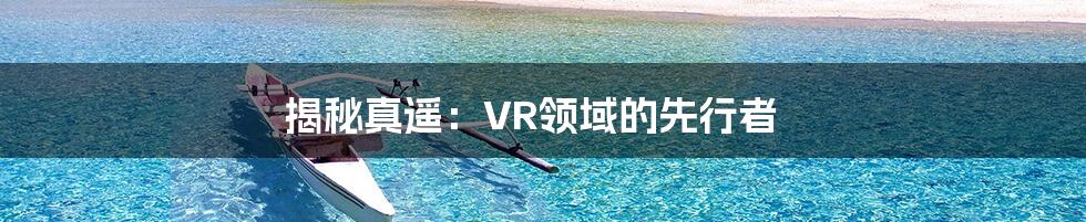 揭秘真遥：VR领域的先行者