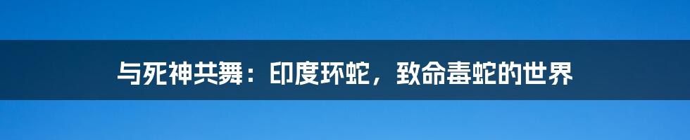 与死神共舞：印度环蛇，致命毒蛇的世界