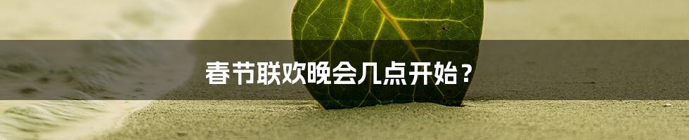 春节联欢晚会几点开始？