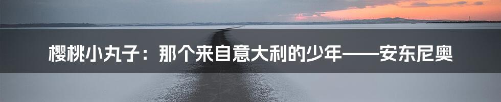 樱桃小丸子：那个来自意大利的少年——安东尼奥