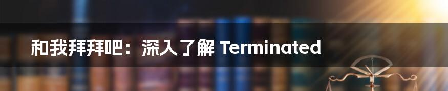 和我拜拜吧：深入了解 Terminated