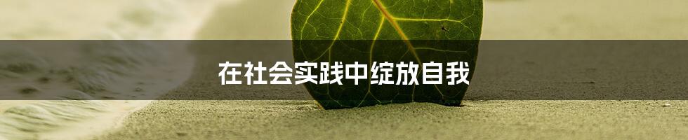 在社会实践中绽放自我