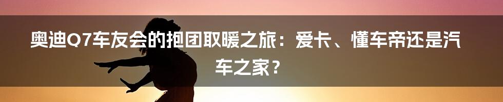 奥迪Q7车友会的抱团取暖之旅：爱卡、懂车帝还是汽车之家？