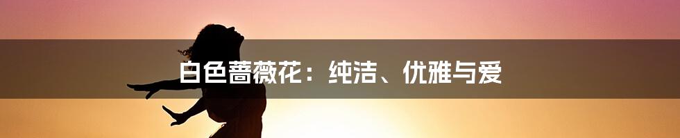 白色蔷薇花：纯洁、优雅与爱