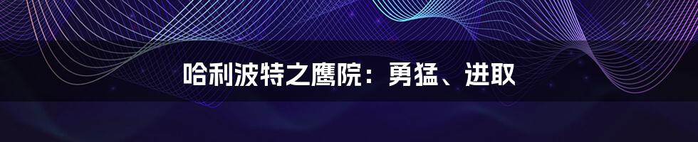 哈利波特之鹰院：勇猛、进取