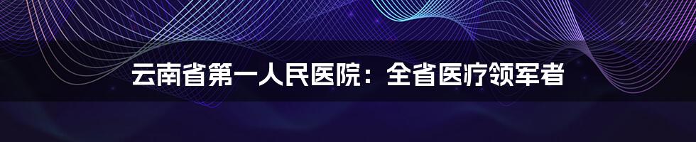 云南省第一人民医院：全省医疗领军者