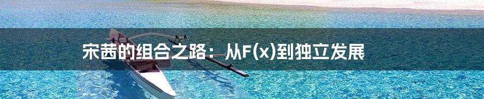 宋茜的组合之路：从F(x)到独立发展