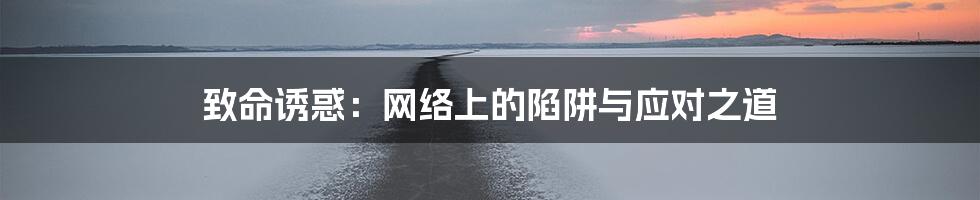 致命诱惑：网络上的陷阱与应对之道