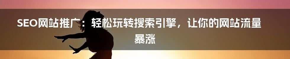 SEO网站推广：轻松玩转搜索引擎，让你的网站流量暴涨