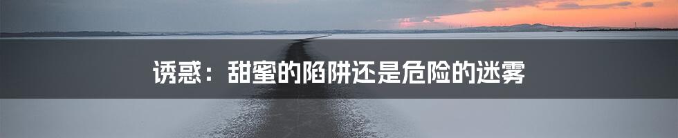 诱惑：甜蜜的陷阱还是危险的迷雾