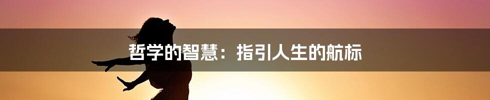 哲学的智慧：指引人生的航标