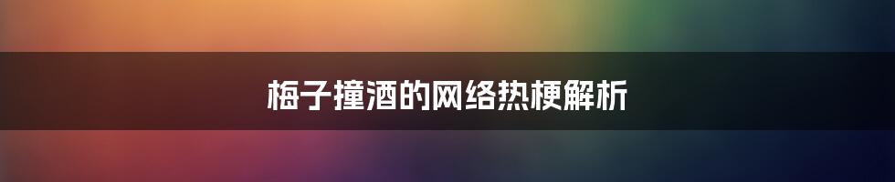 梅子撞酒的网络热梗解析