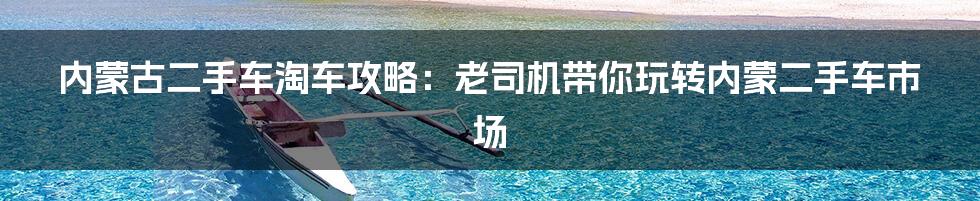 内蒙古二手车淘车攻略：老司机带你玩转内蒙二手车市场