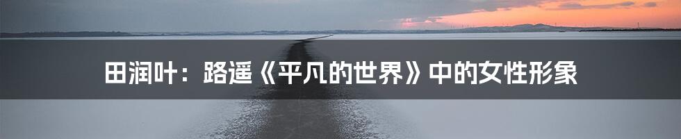 田润叶：路遥《平凡的世界》中的女性形象