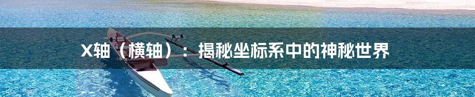 X轴（横轴）：揭秘坐标系中的神秘世界