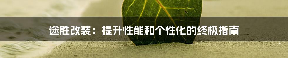 途胜改装：提升性能和个性化的终极指南