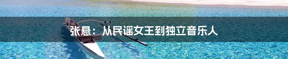 张悬：从民谣女王到独立音乐人