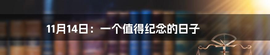 11月14日：一个值得纪念的日子