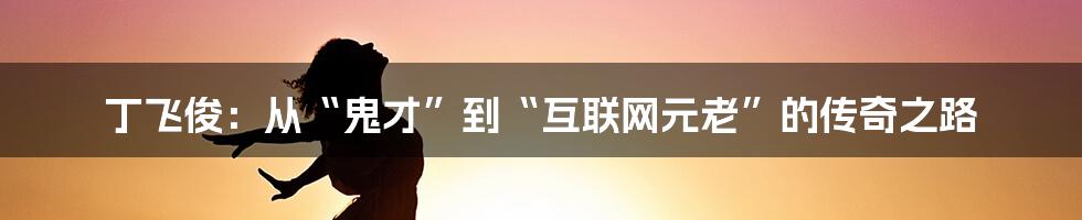 丁飞俊：从“鬼才”到“互联网元老”的传奇之路