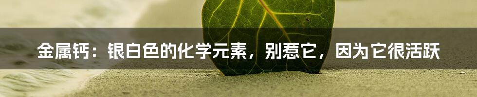 金属钙：银白色的化学元素，别惹它，因为它很活跃