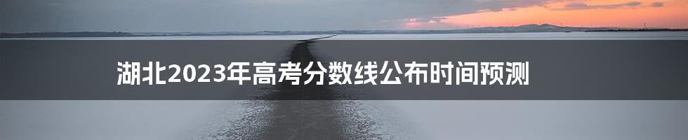 湖北2023年高考分数线公布时间预测