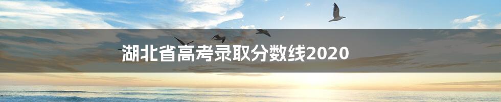 湖北省高考录取分数线2020