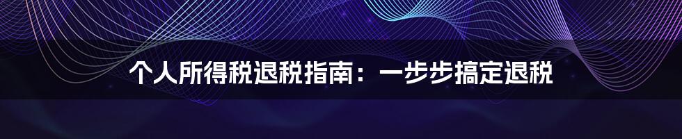 个人所得税退税指南：一步步搞定退税