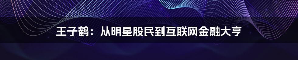 王子鹤：从明星股民到互联网金融大亨