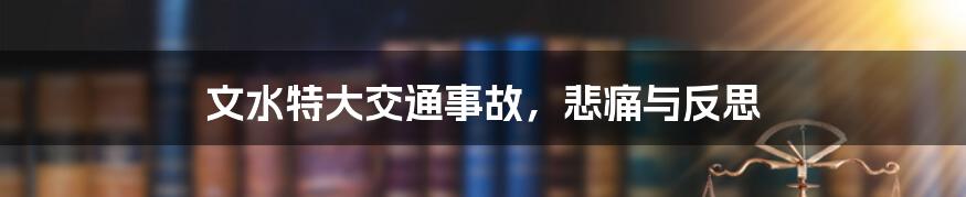 文水特大交通事故，悲痛与反思