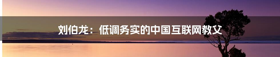 刘伯龙：低调务实的中国互联网教父