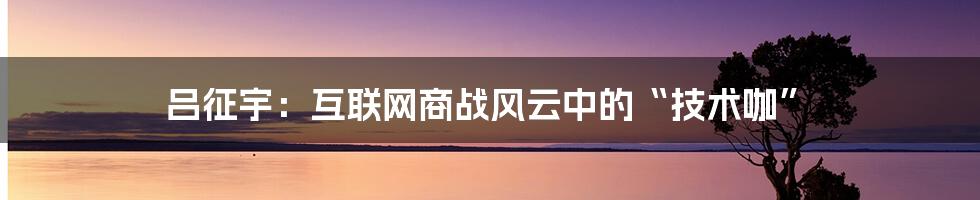 吕征宇：互联网商战风云中的“技术咖”