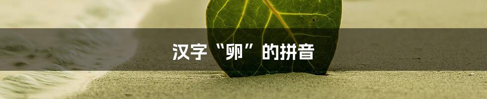 汉字“卵”的拼音