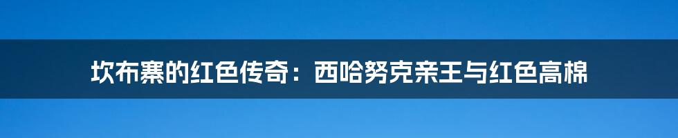 坎布寨的红色传奇：西哈努克亲王与红色高棉