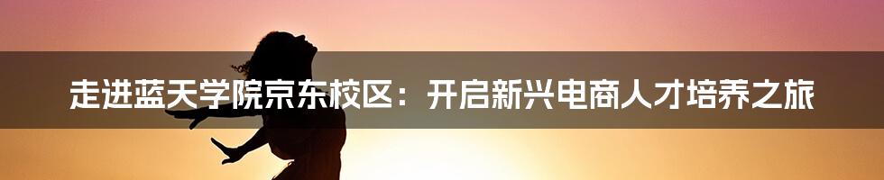 走进蓝天学院京东校区：开启新兴电商人才培养之旅