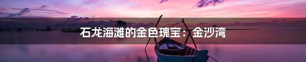 石龙海滩的金色瑰宝：金沙湾