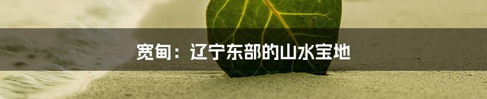 宽甸：辽宁东部的山水宝地