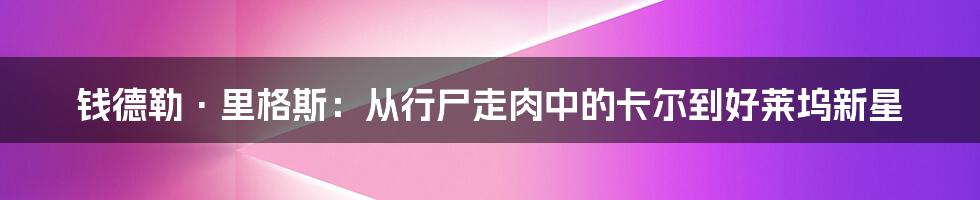 钱德勒·里格斯：从行尸走肉中的卡尔到好莱坞新星