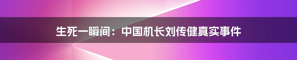 生死一瞬间：中国机长刘传健真实事件