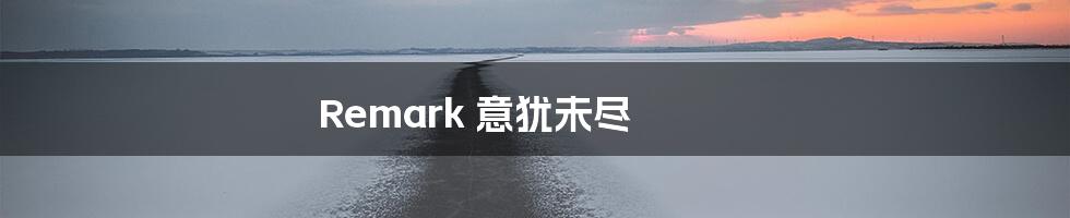 Remark 意犹未尽