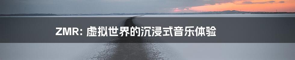 ZMR: 虚拟世界的沉浸式音乐体验